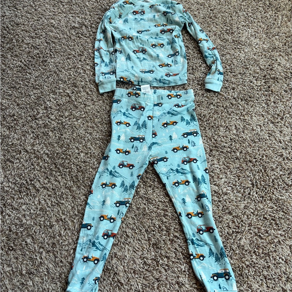 Wonder Nation Light Blue Sleepwear with Car Design